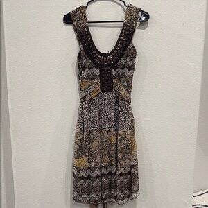 Cato Black and White Sleeveless Sundress